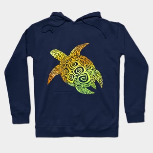 Green mandala turtle Hoodie